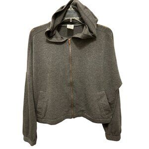 Women's Small Splendid Full Zip Sweatshirt Hoody Bronze Shoulders Details